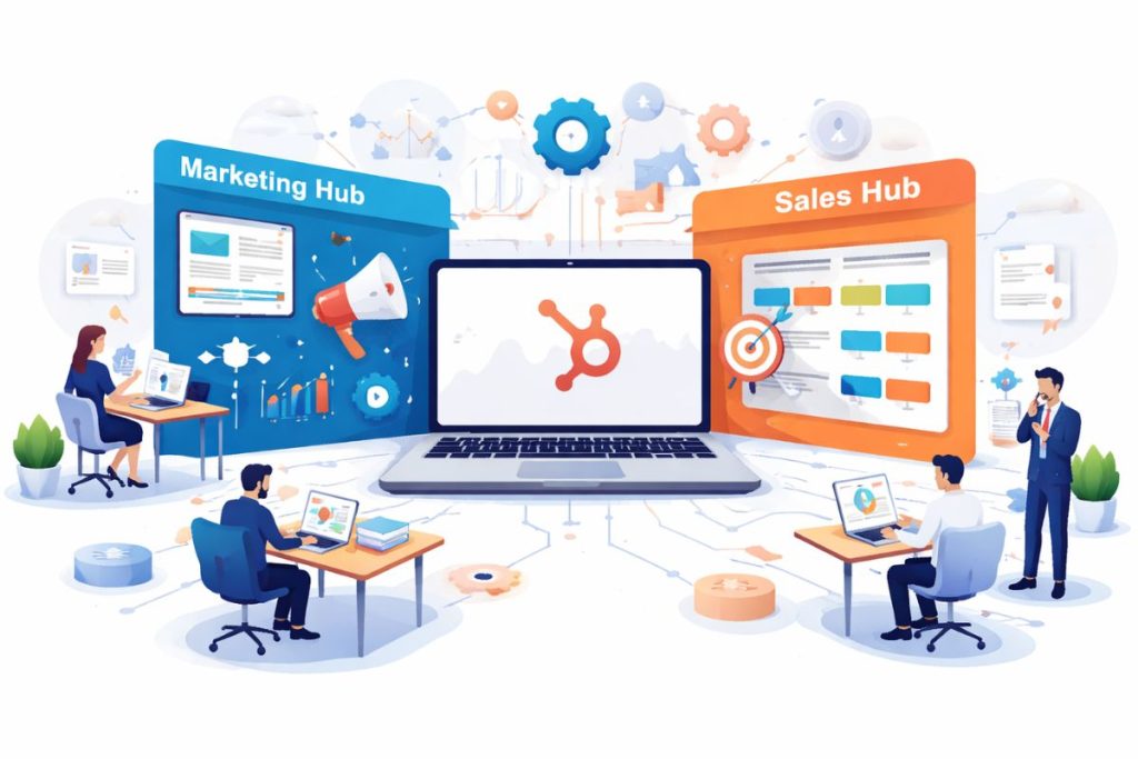 מה ההבדל בין HubSpot Marketing Hub ל-Sales Hub?
